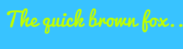 Image with Font Color BFFF00 and Background Color 38C3FF